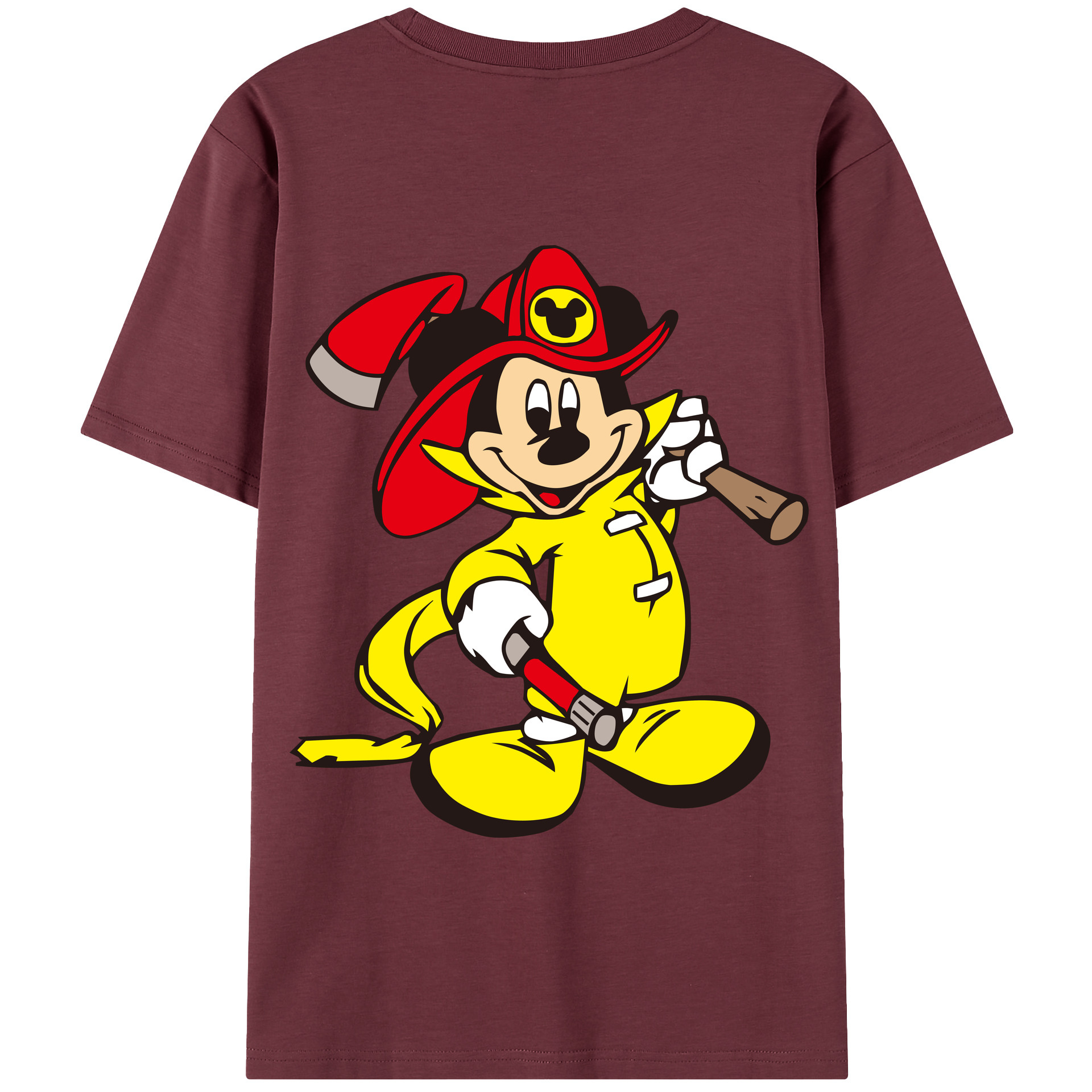 （画像用） ミッキーマウス Mickey Mouse 綿100％半袖Tシャツ（背面プリント）